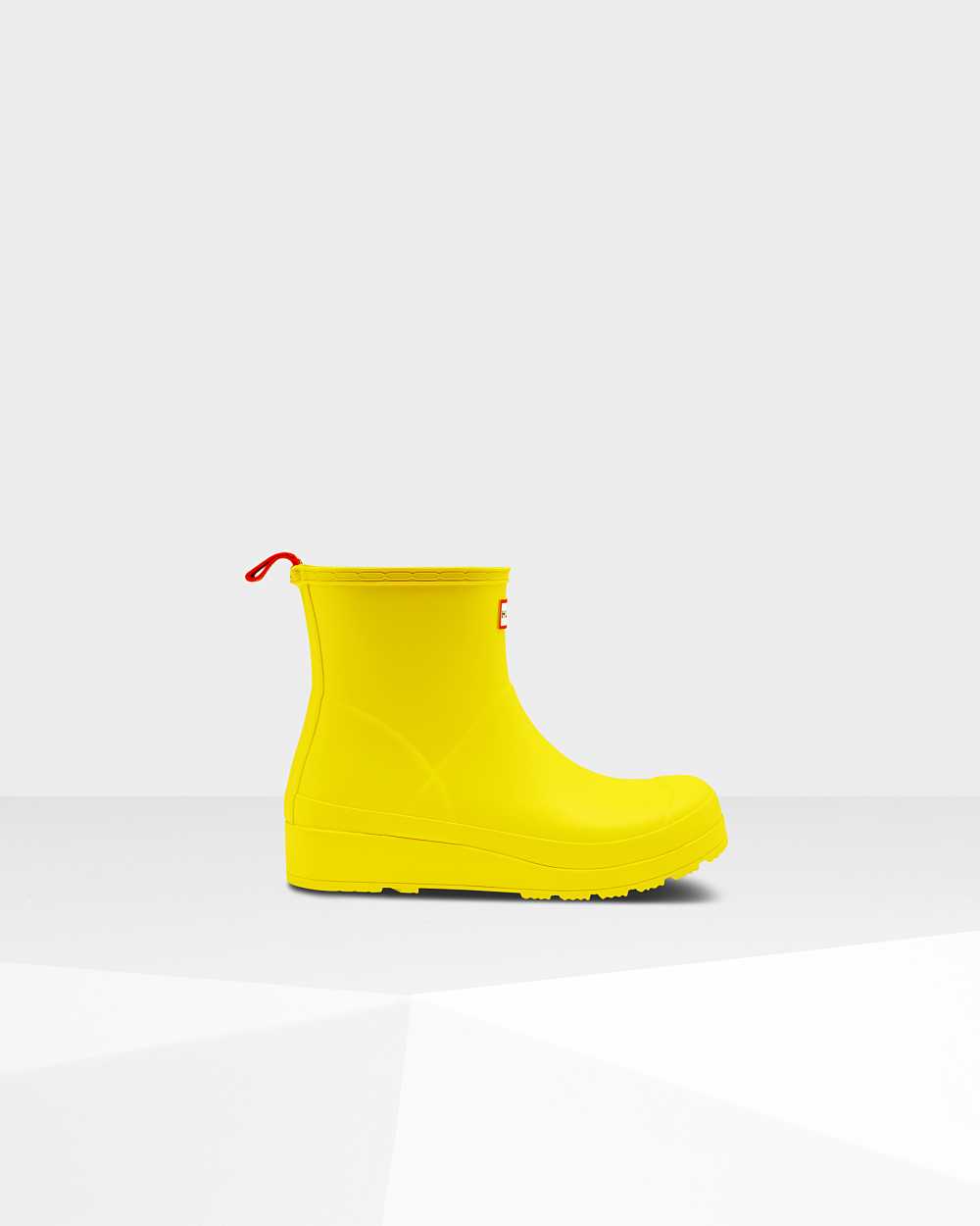 Womens Hunter Original Play Short Mid-Calf Rain Boots Yellow | WEDGOR-071